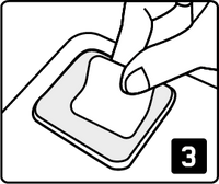 Remove remaining particles with the Dust sticker.