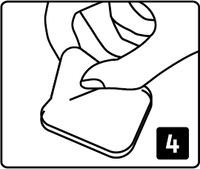 Peel off the protective layer from the adhesive side ofthe glass.