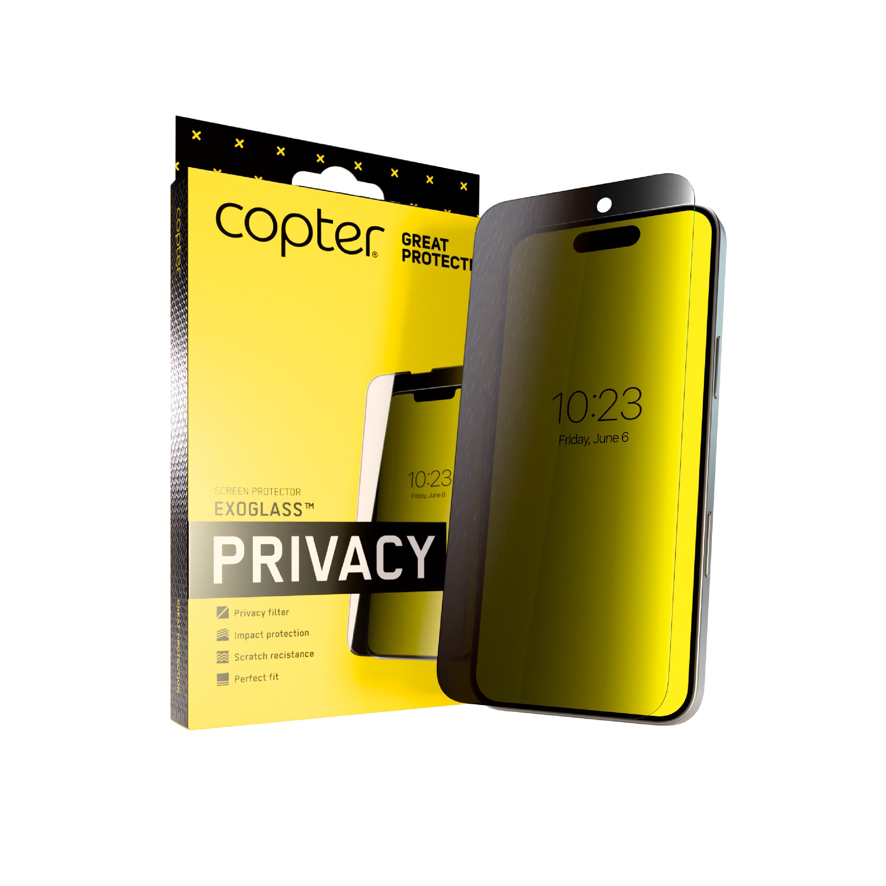 Tempered glass Flat Privacy screen protector for iPhone Air